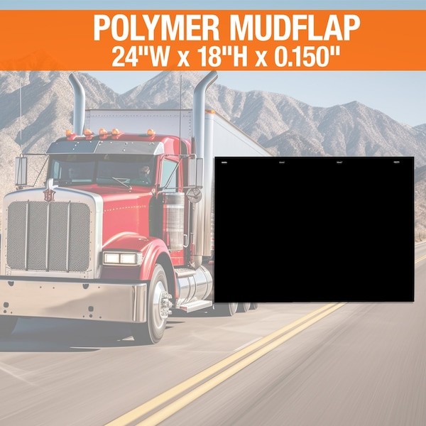 Buyers Products Rc18ppbpkgd Mudflaps, 18 In X 24 In, Polymer, Black, 1 Pr