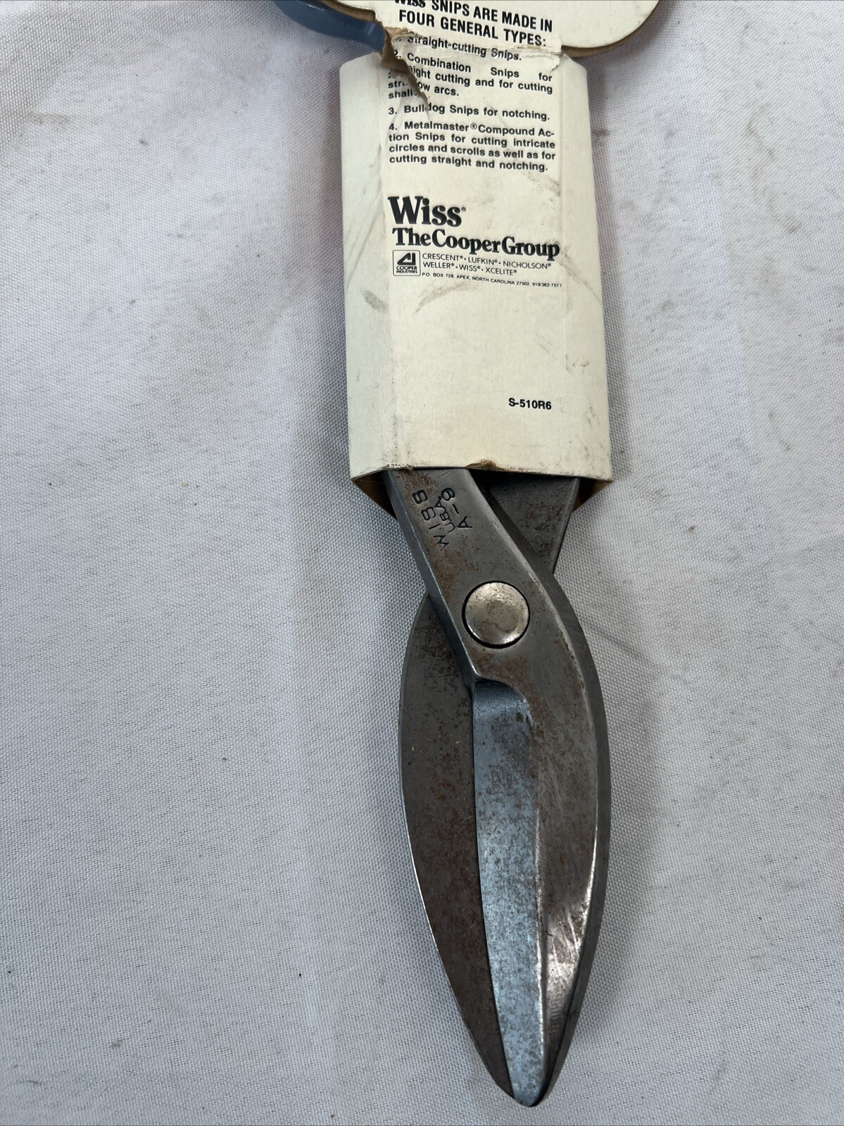 Wiss A9 12-1/2″ Straight Pattern Shear Cutter Snipers 3″ Length of Blade USA