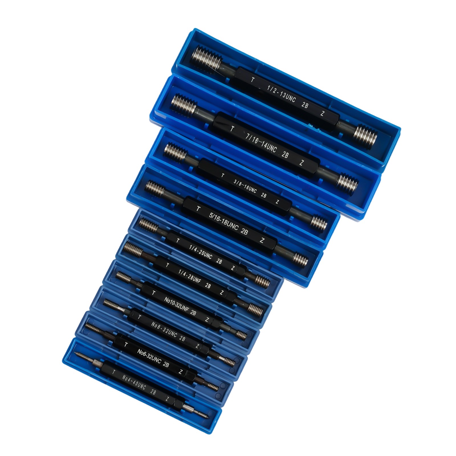 10 Pcs UNC/UNF Thread Plug Gage Gauge Set Double End Go And No Go H28 SKD11