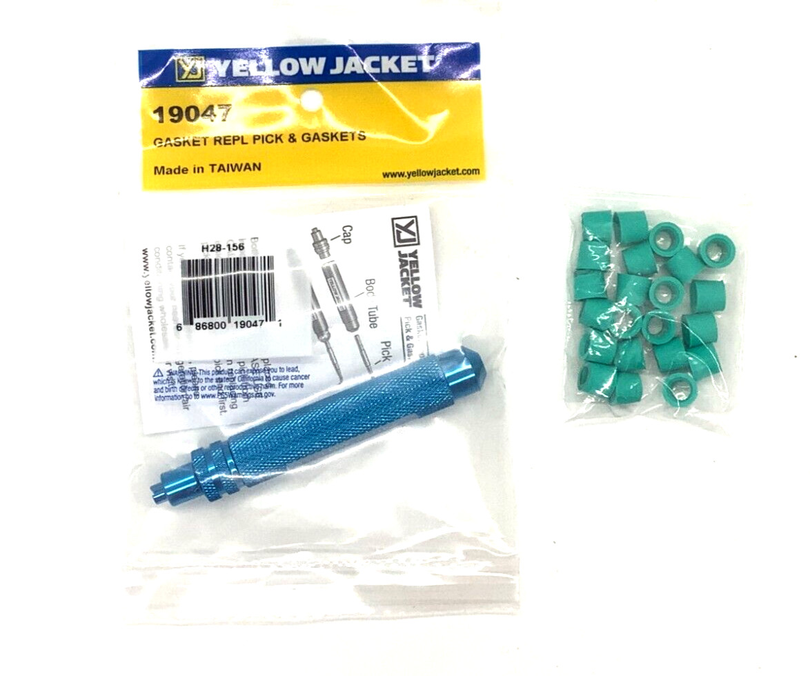 Yellow Jacket Removal Pick Tool 19047 + Generic 19020 Gasket for Hvac Hose Hoses