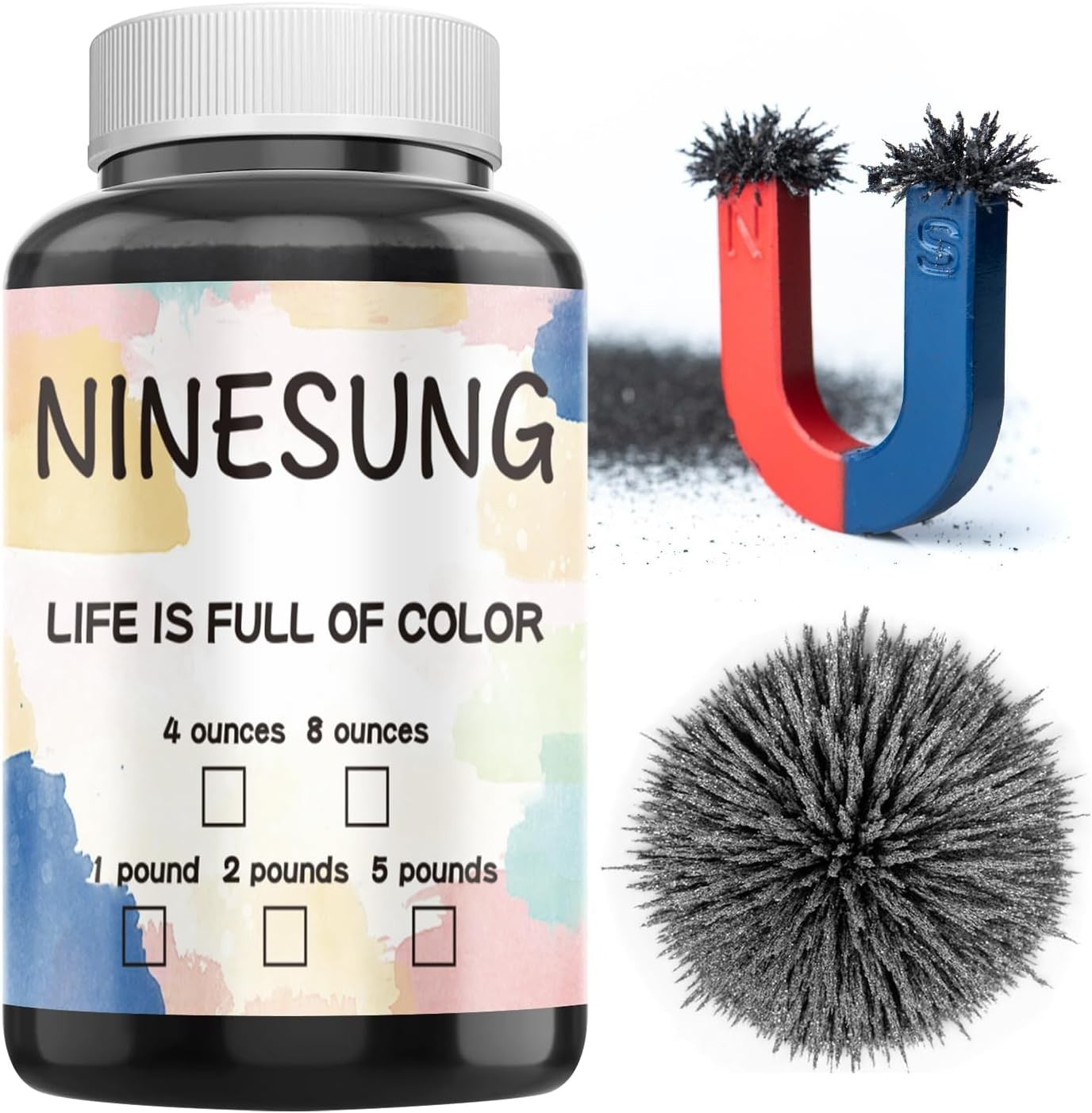 Iron Powder, Filings, Powder Filings Magnetic Power for 8 Ounces