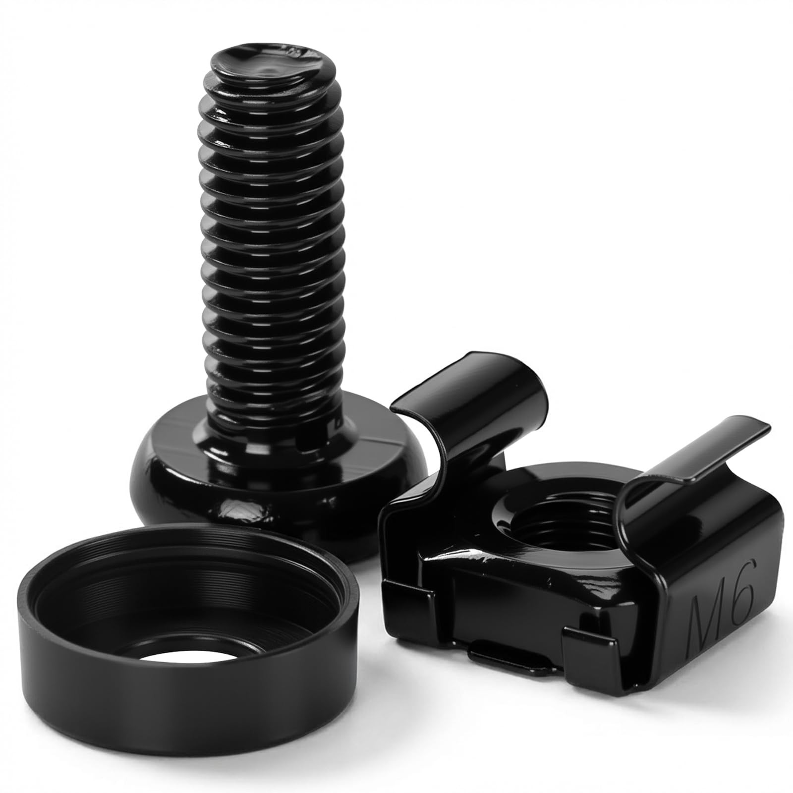 50 Pack M6 X 16Mm Rack Mount Cage Nuts, Screws & Washers for Server Cabinet, Net