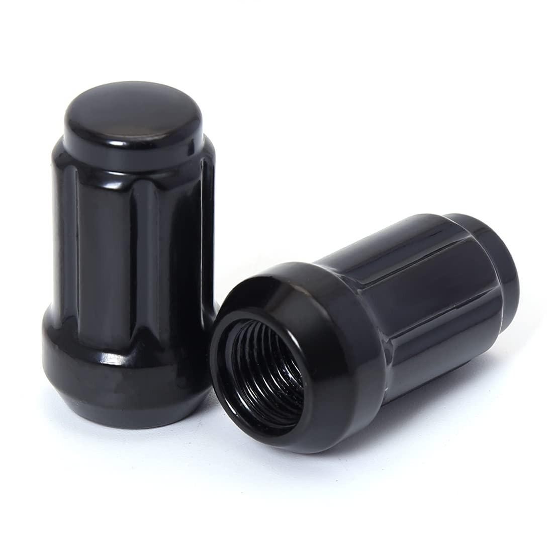 Acorn M12x1.5 Black Spline Lug Nuts – Set of 20, 12mm X 1.5 X 35mm,