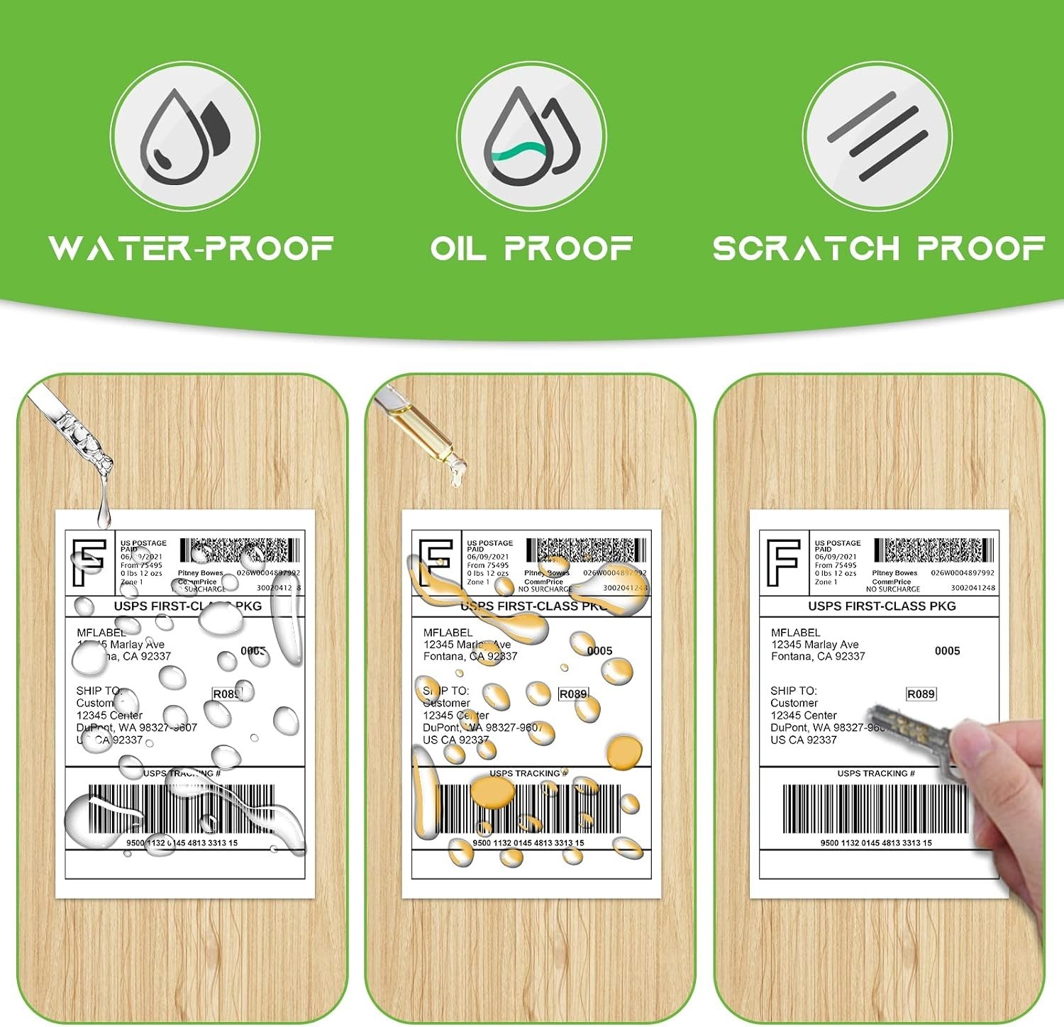 Smudge-Resistant 4×6 Thermal Labels – 4 Rolls, 1800 Count