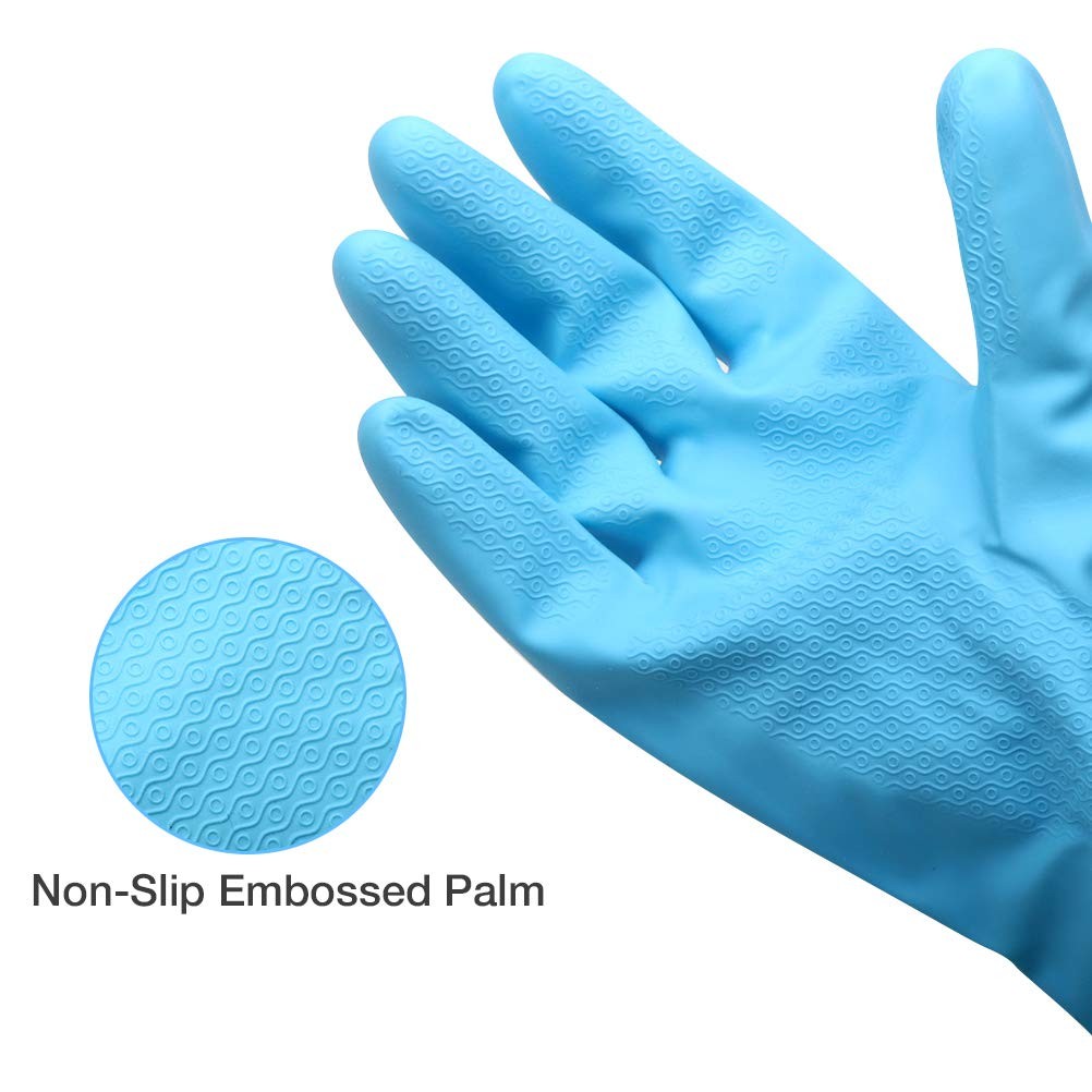 Alimat PluS 3 Pack Reusable Cleaning Gloves Latex Free, Dishwashing Gloves wi…