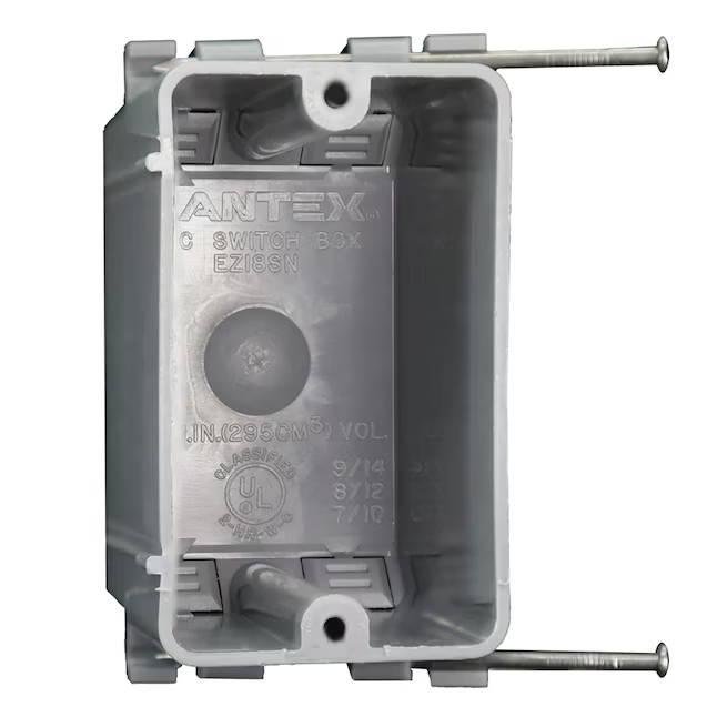 CANTEX 1 -Gang PVC New work Switch/Outlet Electrical Box
