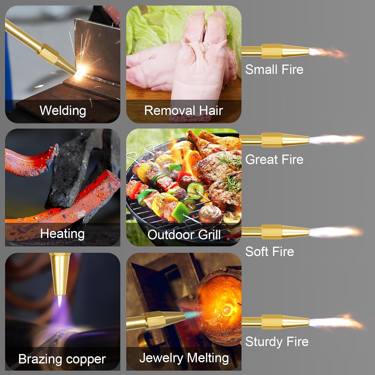 Brazing Torch Kit for MAPP Gas & Propane, Brass & Stainless Steel Cutting Torch