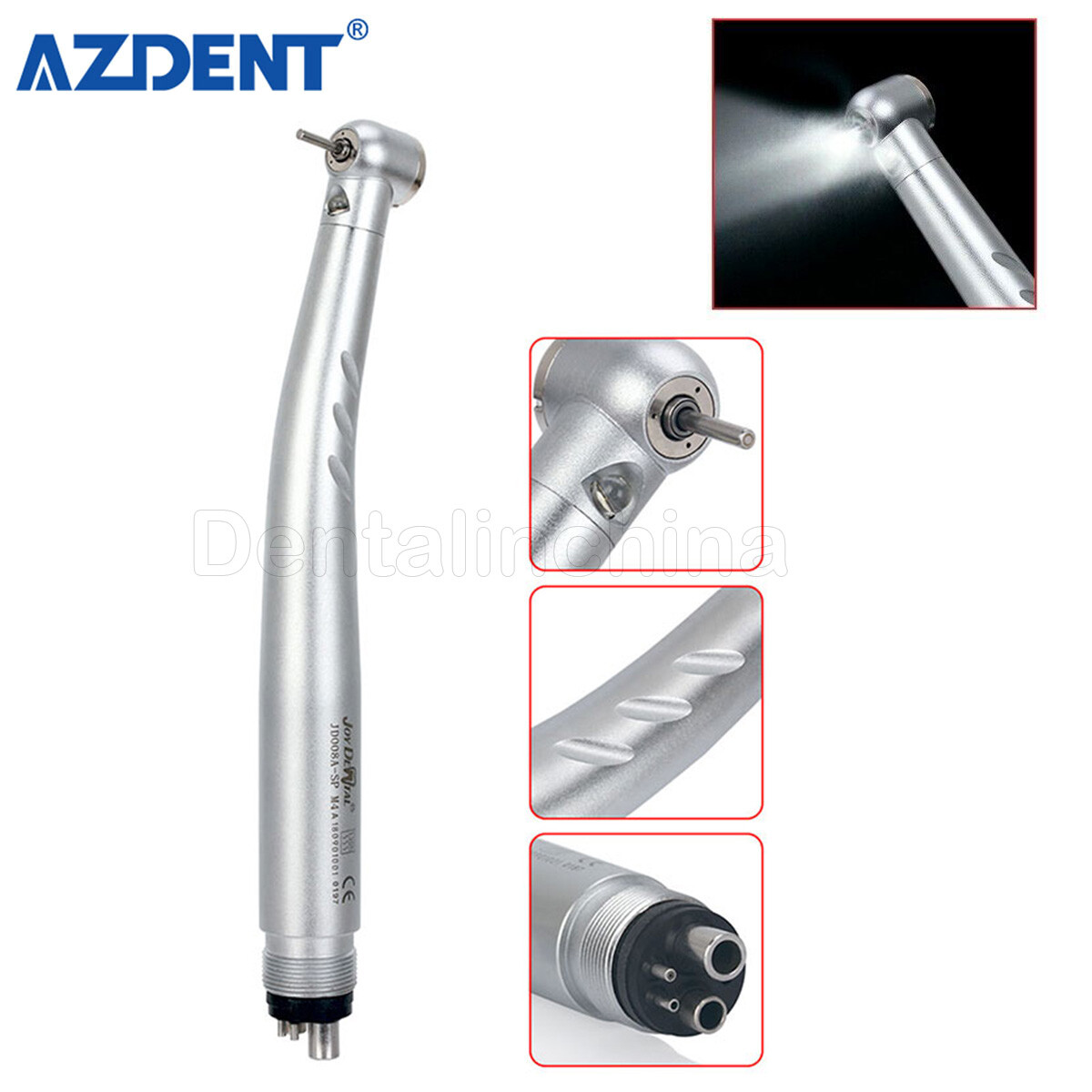 Dental Pieza de mano de alta velocidad de 3 vías LED estilo NSK PANA MAX E-LED4
