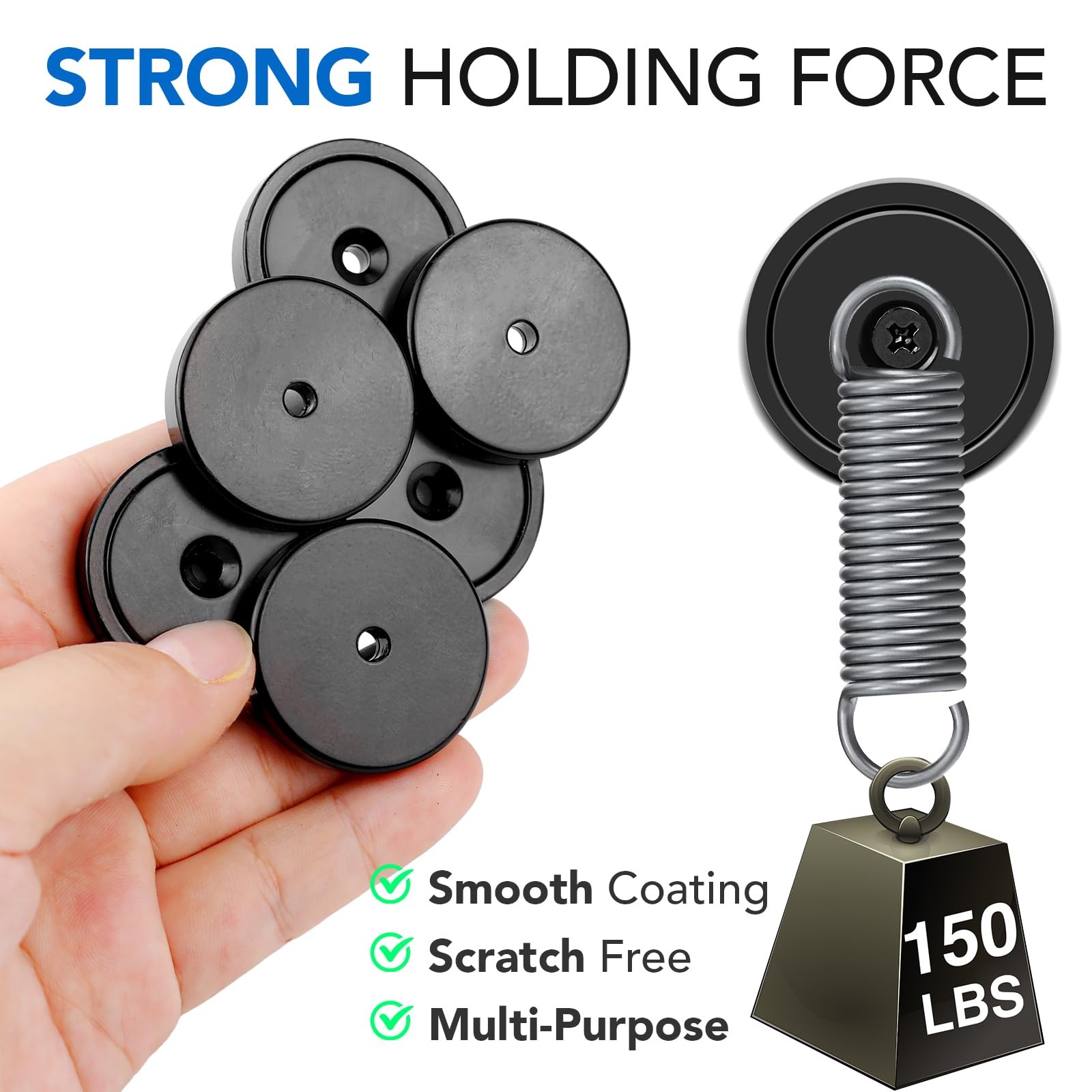 MIKEDE Heavy Duty Magnets with Hole 150LB Strong Magnets