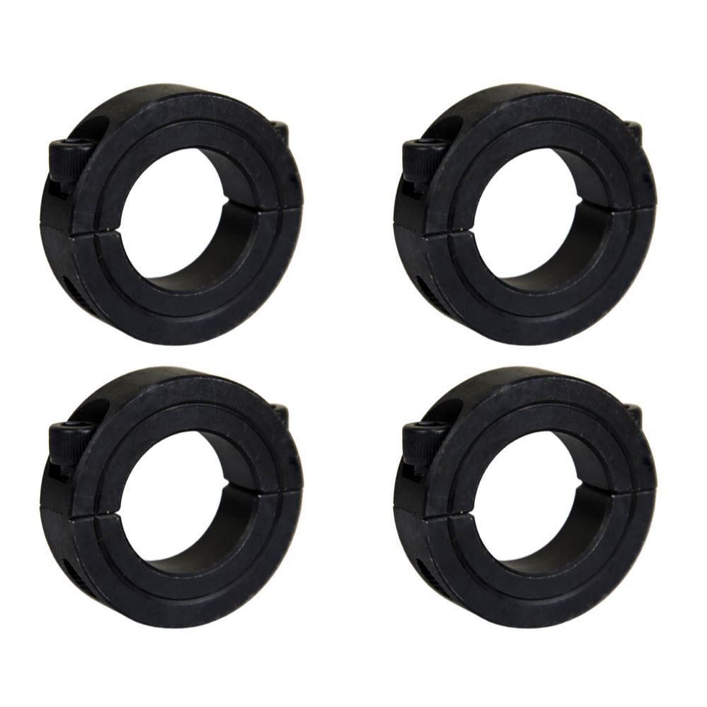 1/2″ Bore Double Split Set Screw Shaft Collar OD 1-1/8″ Width 13/32″ (4 PCS)