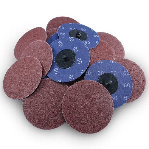 100 Pack – 3″ 60 Grit A/O Quick Change Sanding Disc Black Hawk, Type R Roloc