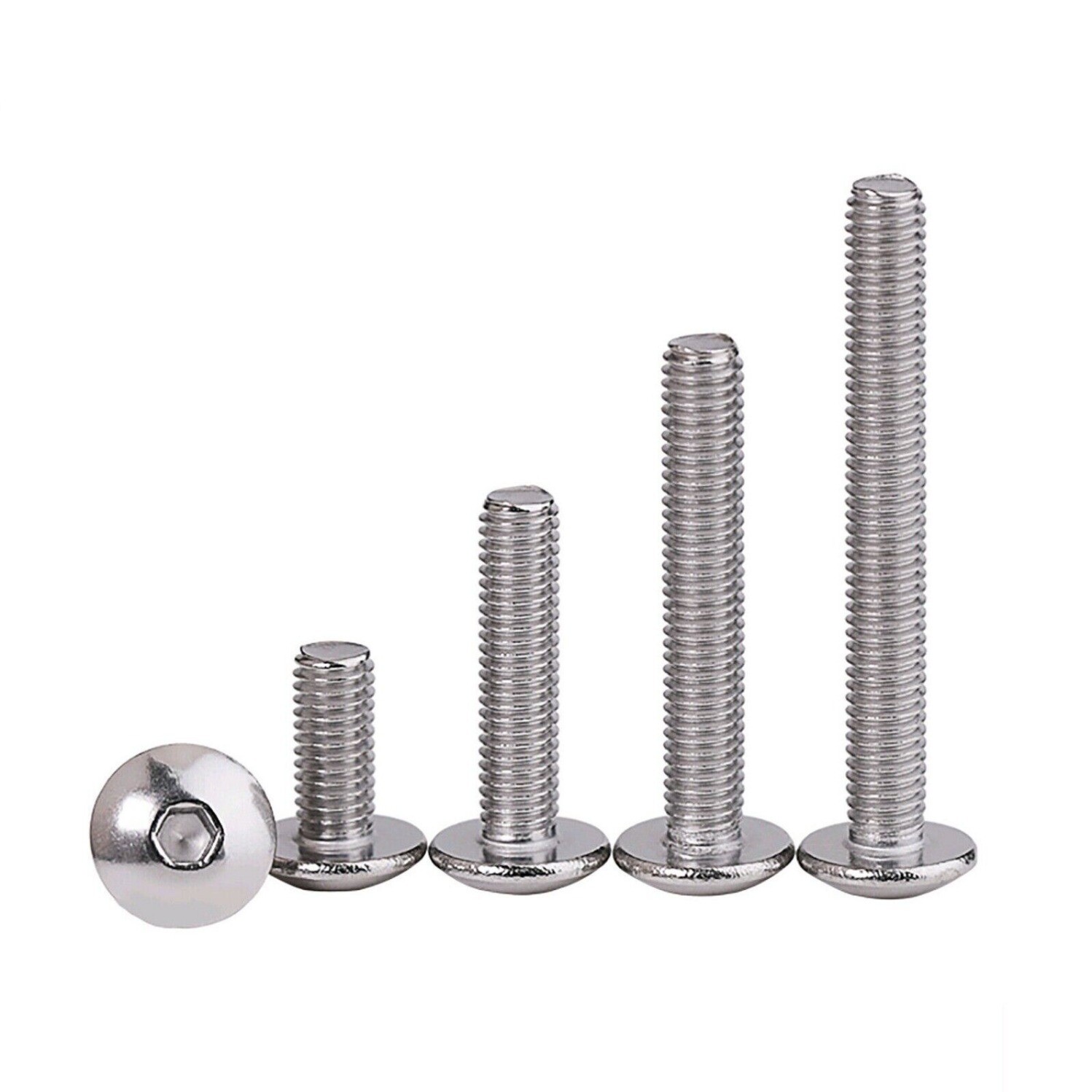 Truss Socket Cap Screws Allen Bolt Hex Drive M3 M4 M5 M6 M8-304 Stainless Steel