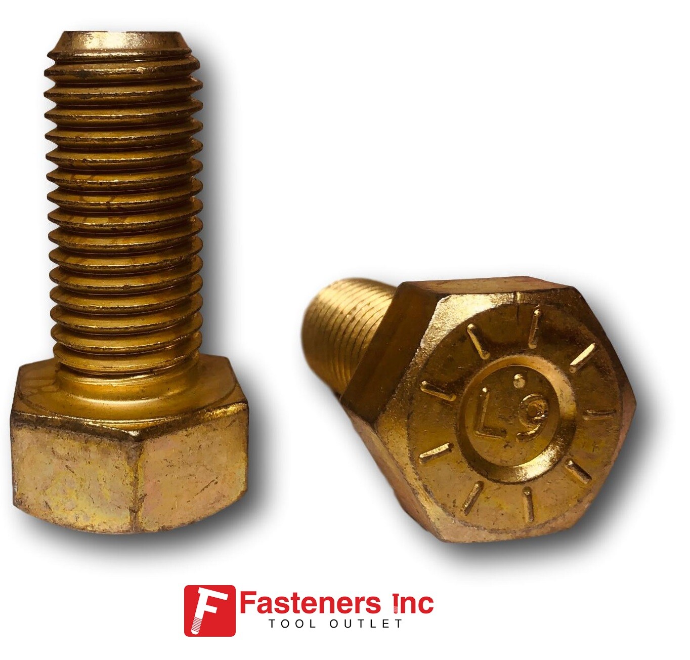 1/4-20 Grade 9 USA Hex Cap Screw Bolts Yellow Zinc Plated L-9 Alloy Choose Size