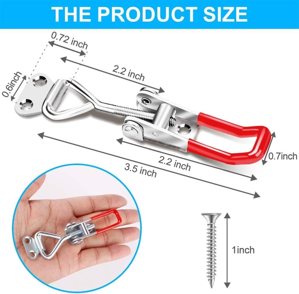 6-Pack Toggle Latch Clamps with Screws – Adjustable Closure Fastener Kit