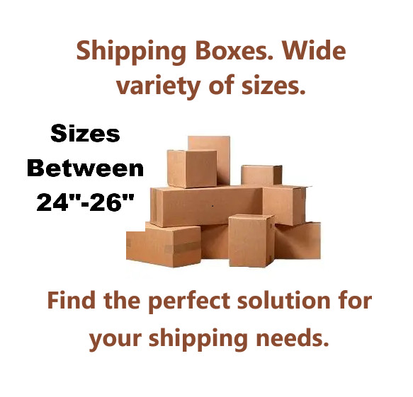 Corrugated Boxes 24″ – 26″ Vary Sizes Kraft, White. Double Wall, Heavy-Duty more