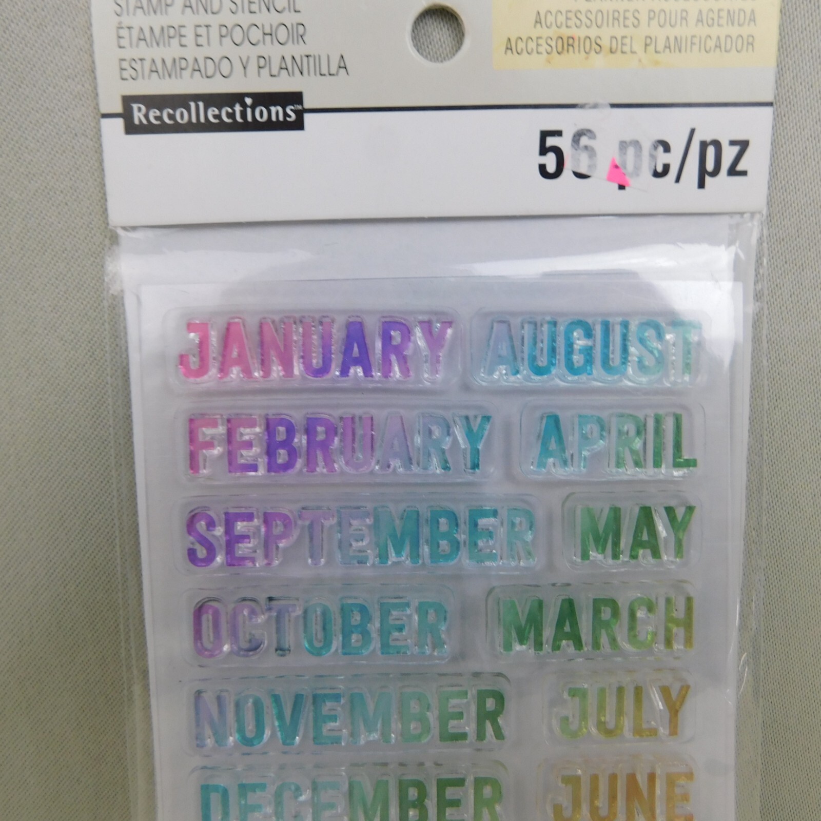Recollections Creative Year Planner Stamps Lot Months Days Numbers Events