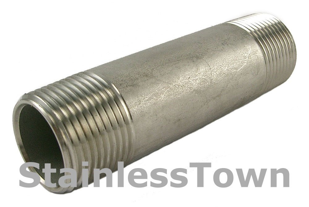 Stainless Steel Pipe Nipple 1/2″ x 5″ Type 304 18-8 StainlessTown