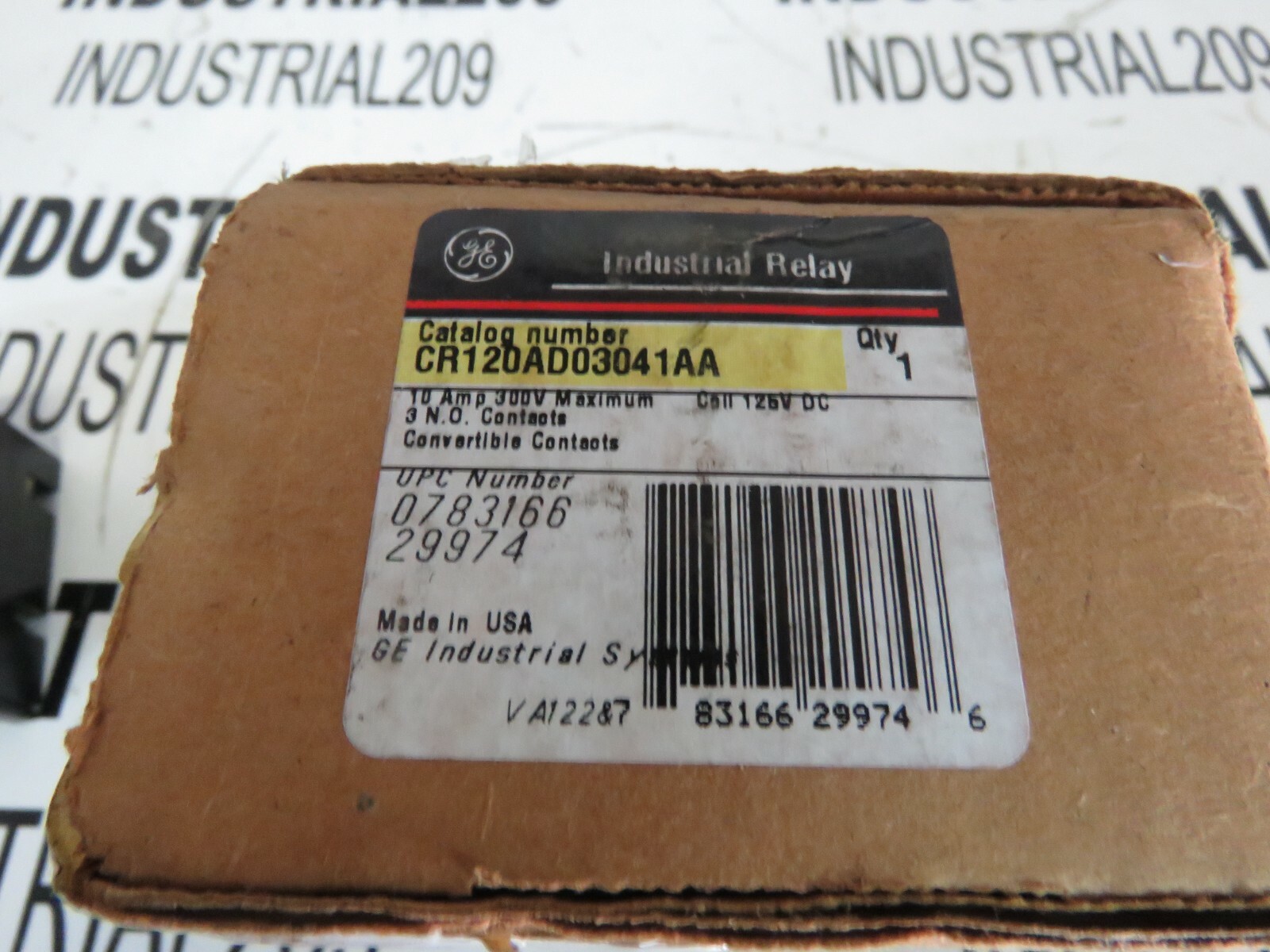 GENERAL ELECTRIC RELAY CR120AD03041AA NEW IN BOX
