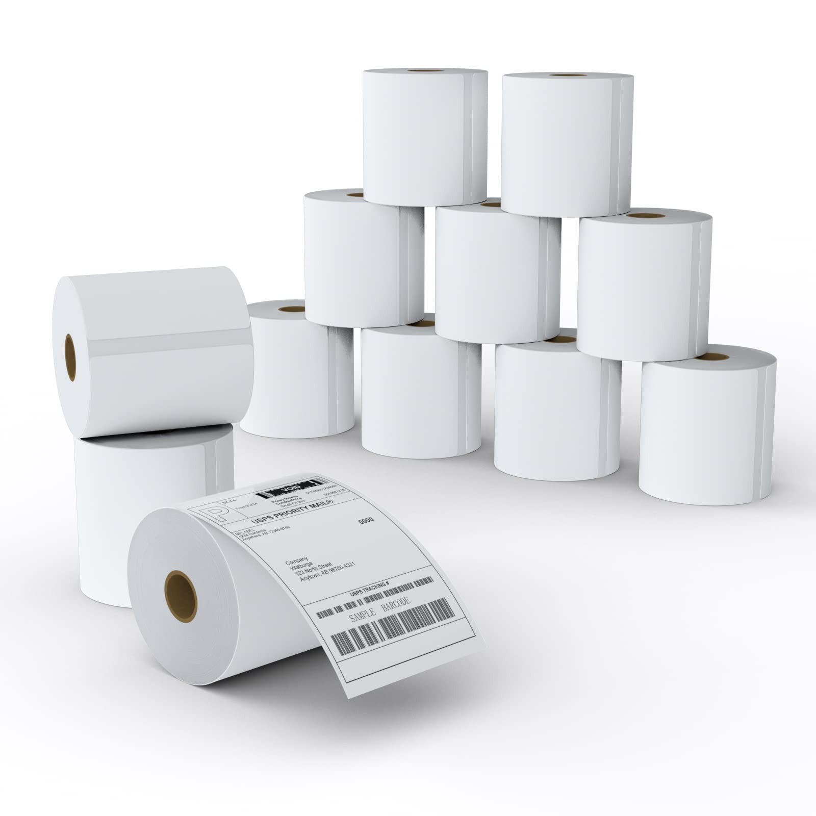 MFLABEL 4×6 Direct Thermal Shipping Labels – 12 Rolls of 450 Labels/Roll,