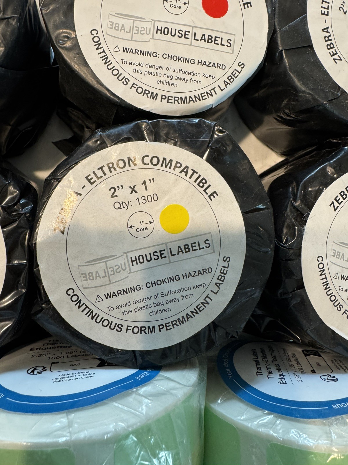 ZEBRA ELTRON Direct Thermal Labels get all labels shown