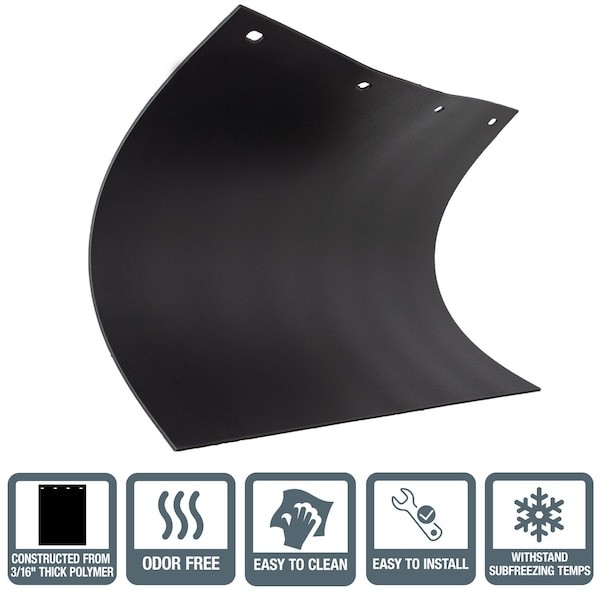 Buyers Products Rc18ppbpkgd Mudflaps, 18 In X 24 In, Polymer, Black, 1 Pr