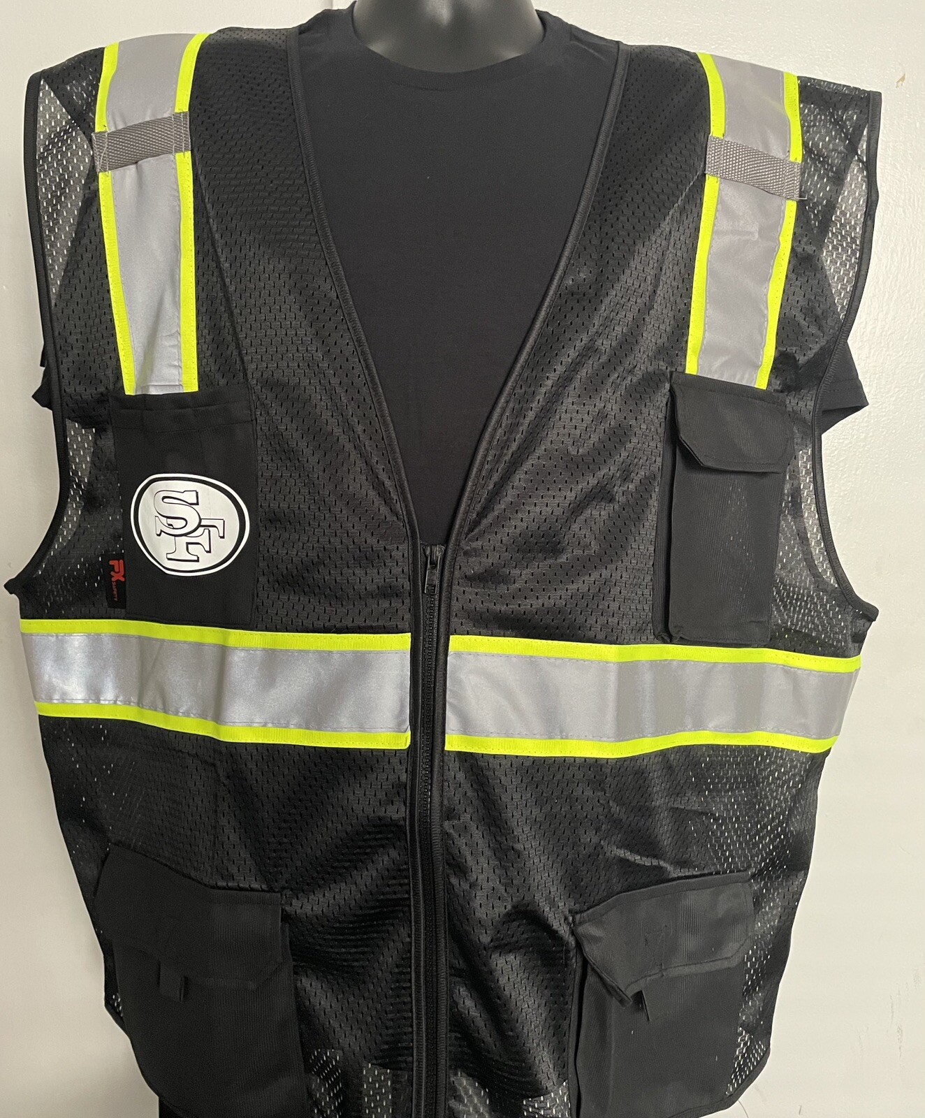 🏈🦺SAN FRANCISCO 49ERS SAFETY PPE VEST W/SILVER REFLECTIVE STRIPES M/L/XL/2XL