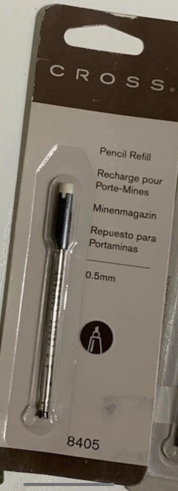 CROSS 0.5 mm PENCIL REFILL 12 Leads / 1 Eraser 8405 You Get 1 Only