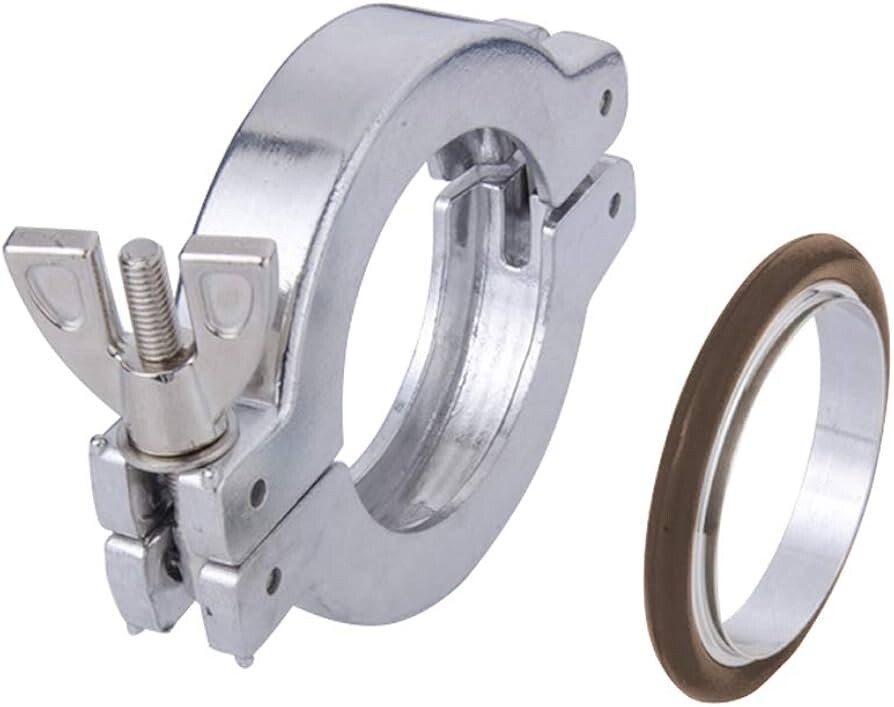 1 set KF-50 NW-50 Aluminum Vacuum Clamp and SS Centering Ring and Viton o-ring