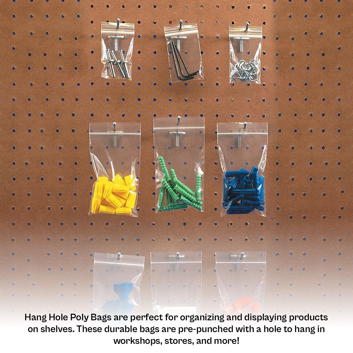 Zipper Reclosable Bag w/ Hang Hole 2 Mil 5″ x 8″ Plastic Polybags 1000 Pieces