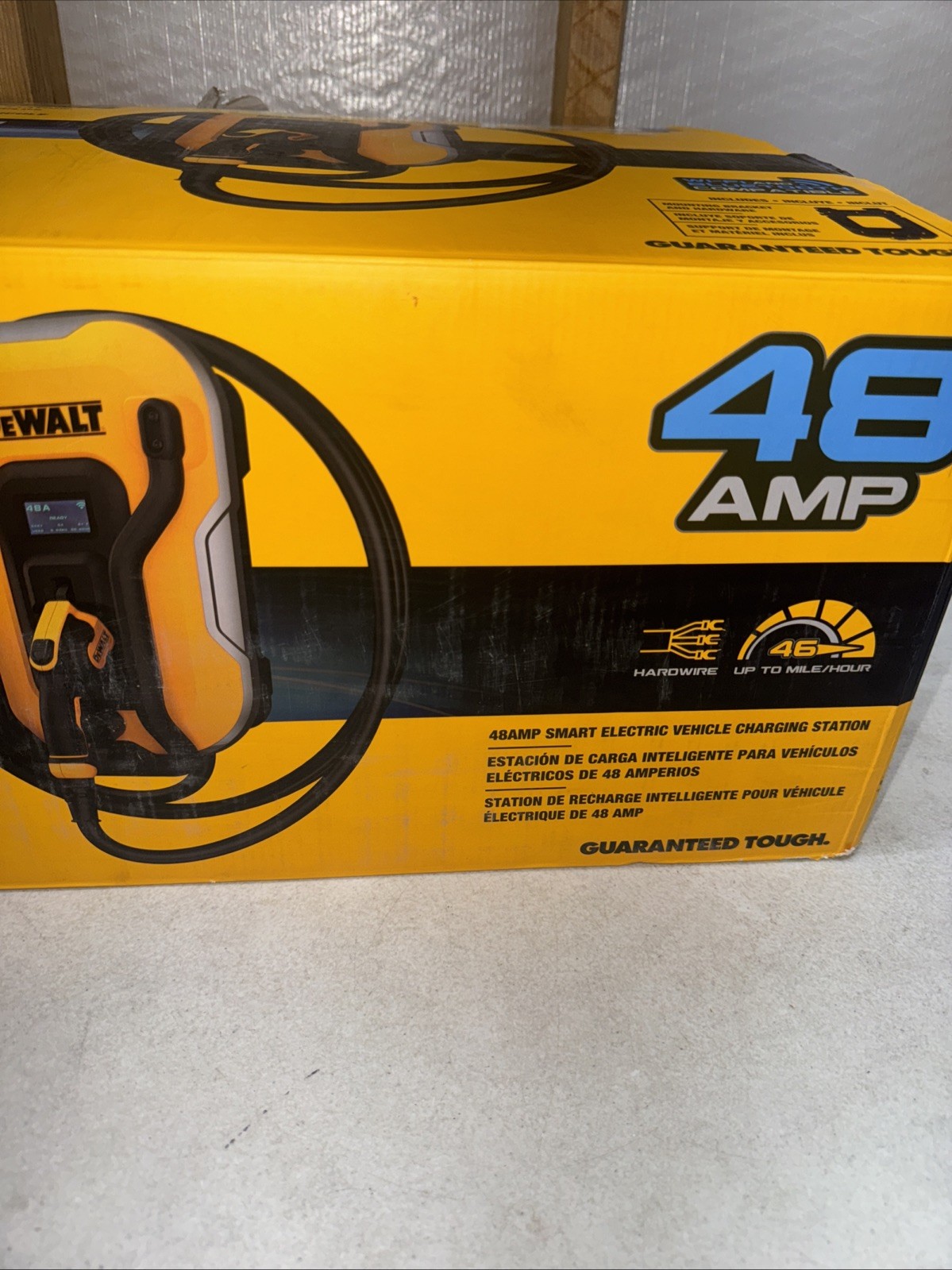 DEWALT Level-2 Wall Mounted Electric Vehicle EV Charger up to 48 Amps New