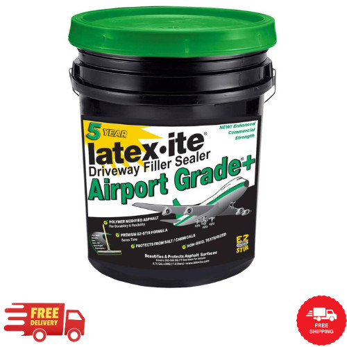 NEW 4.75 Gal. Airport Grade Asphalt Driveway Filler Sealer One-Coat Formula