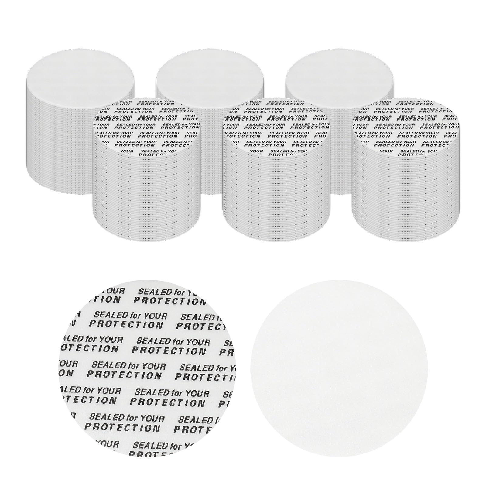 41mm / 1.61″ Foam Lid Liner, 300 Pcs Adhesive Round PS Pressure Sensitive Sea…