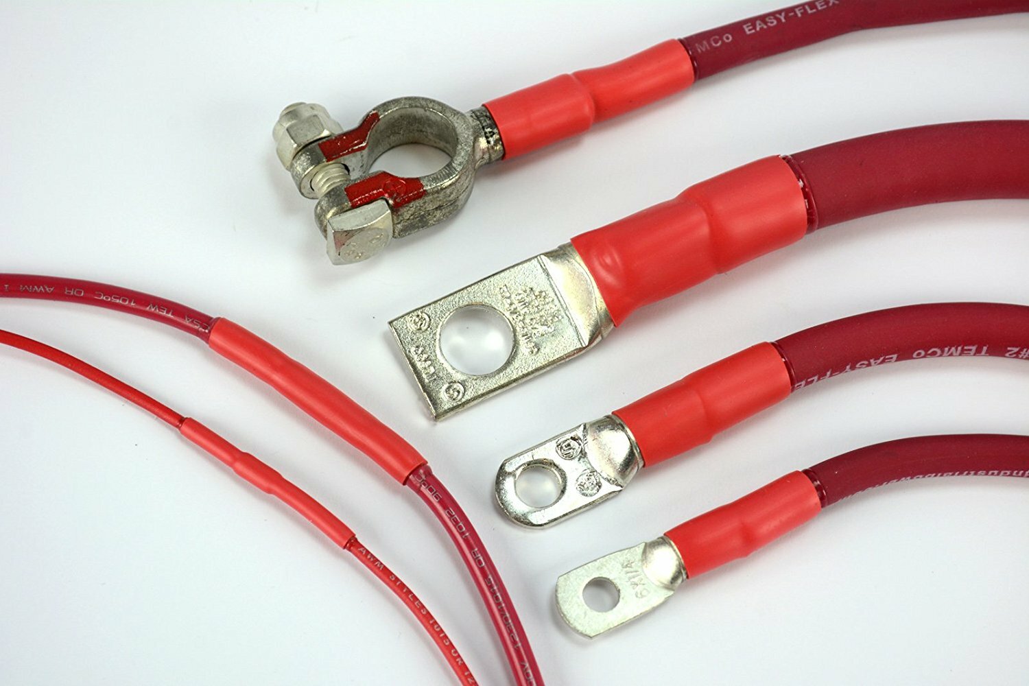 10 PCS 2/0 1/0 Gauge AWG Heat Shrink Tube 3/4 x 1.5 in. Red/Black MARINE QUALITY