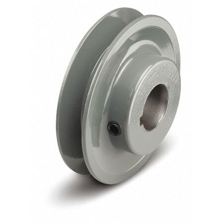Zoro Select Bk45118 1-1/8 In Fixed Bore 1 Groove V-Belt Pulley 4.25 In Od