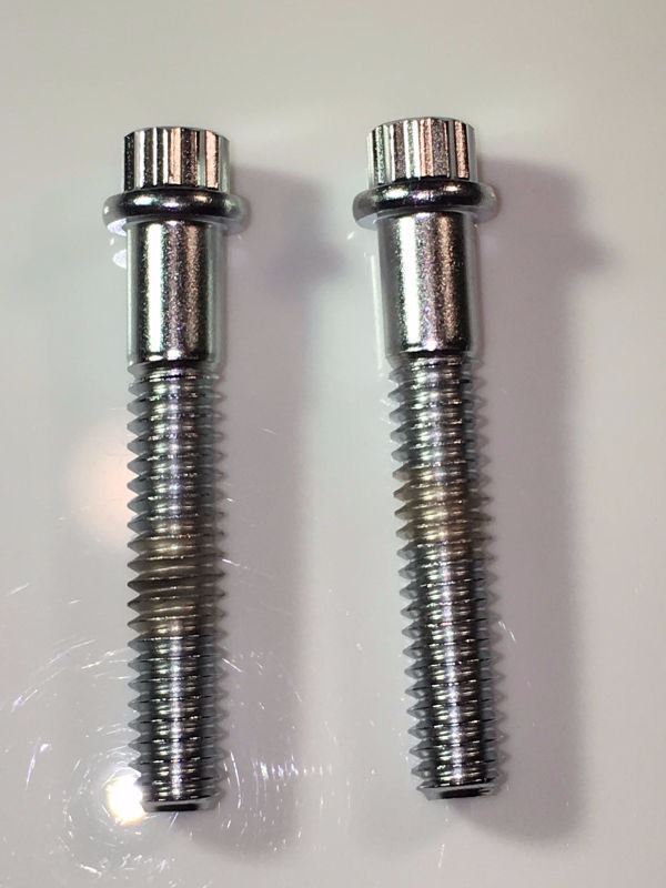 3/8-24 x 3-1/2″ Chrome-Plated 12-Point Screws – Made in the USA, Qty 2