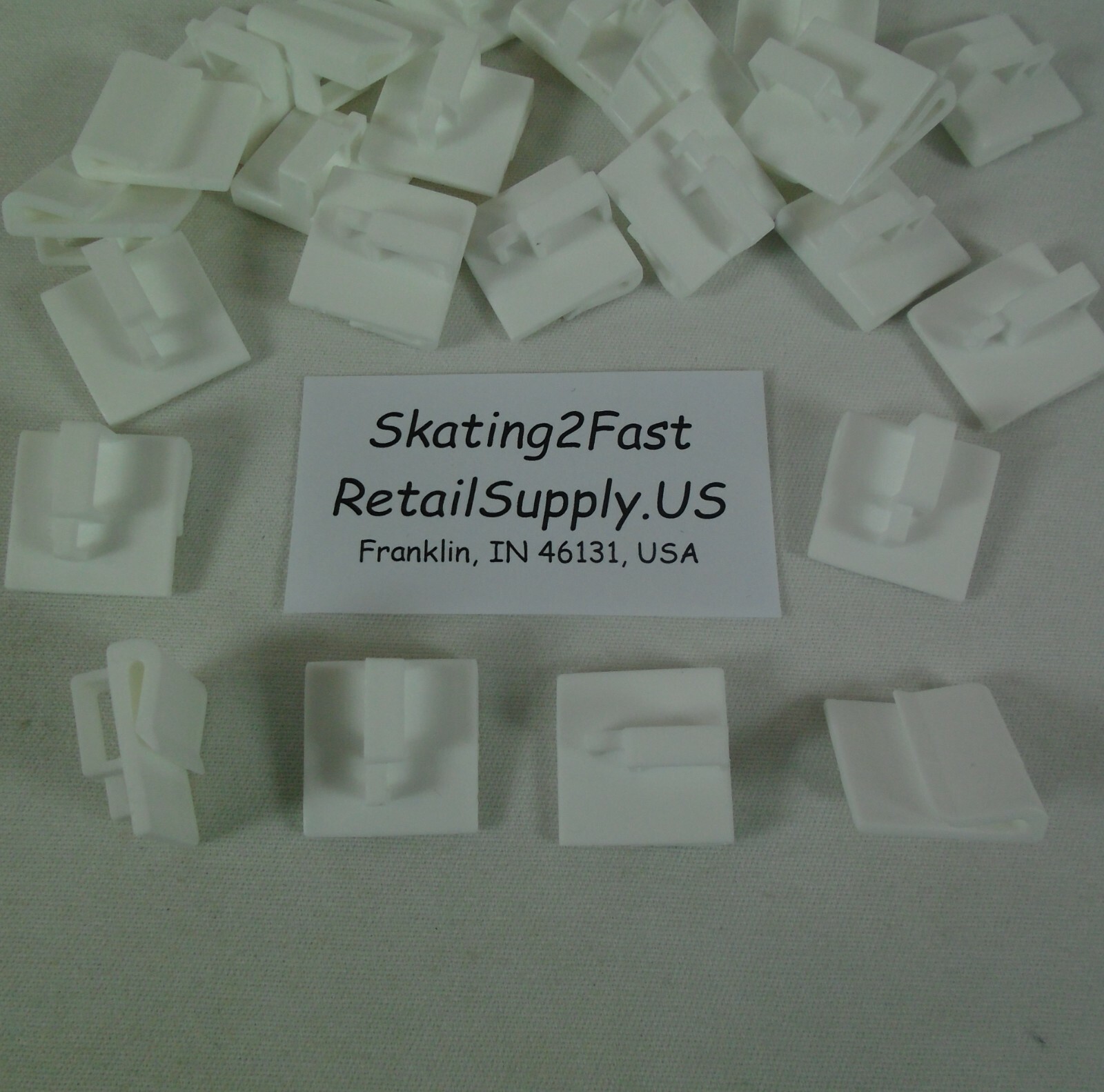 100 Qty. Snap Clip White Hook Holds up to 1 lbs Grid Drop Ceiling Signage Banner