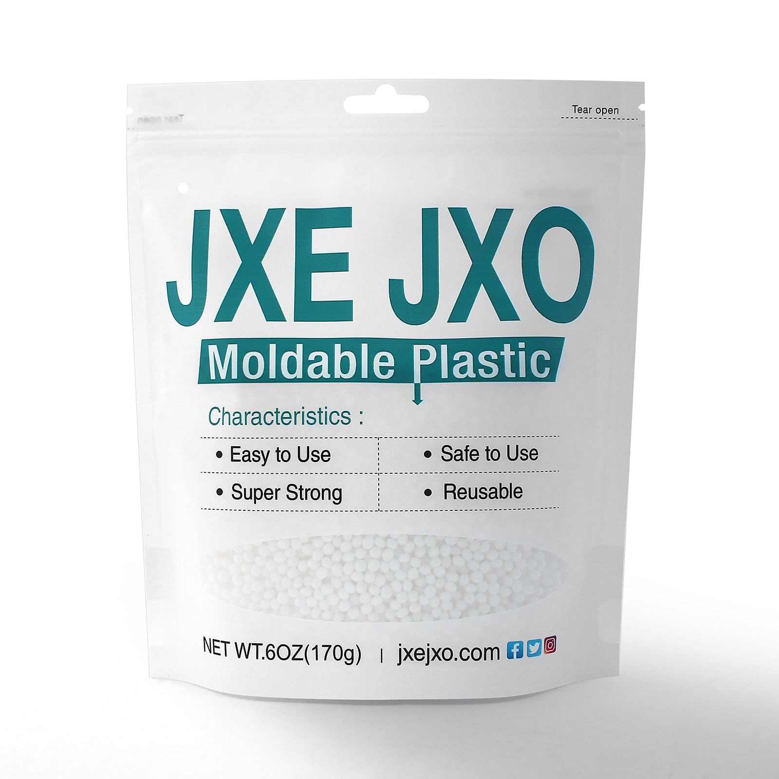 6oz Thermoplastic Beads for Teeth Repair – Moldable False 6OZ, White