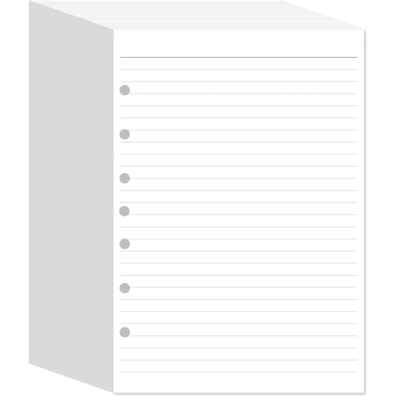 7-Hole Lined Filler Paper Pack of 500 Sheets for Mini Binders, College Ruled,…