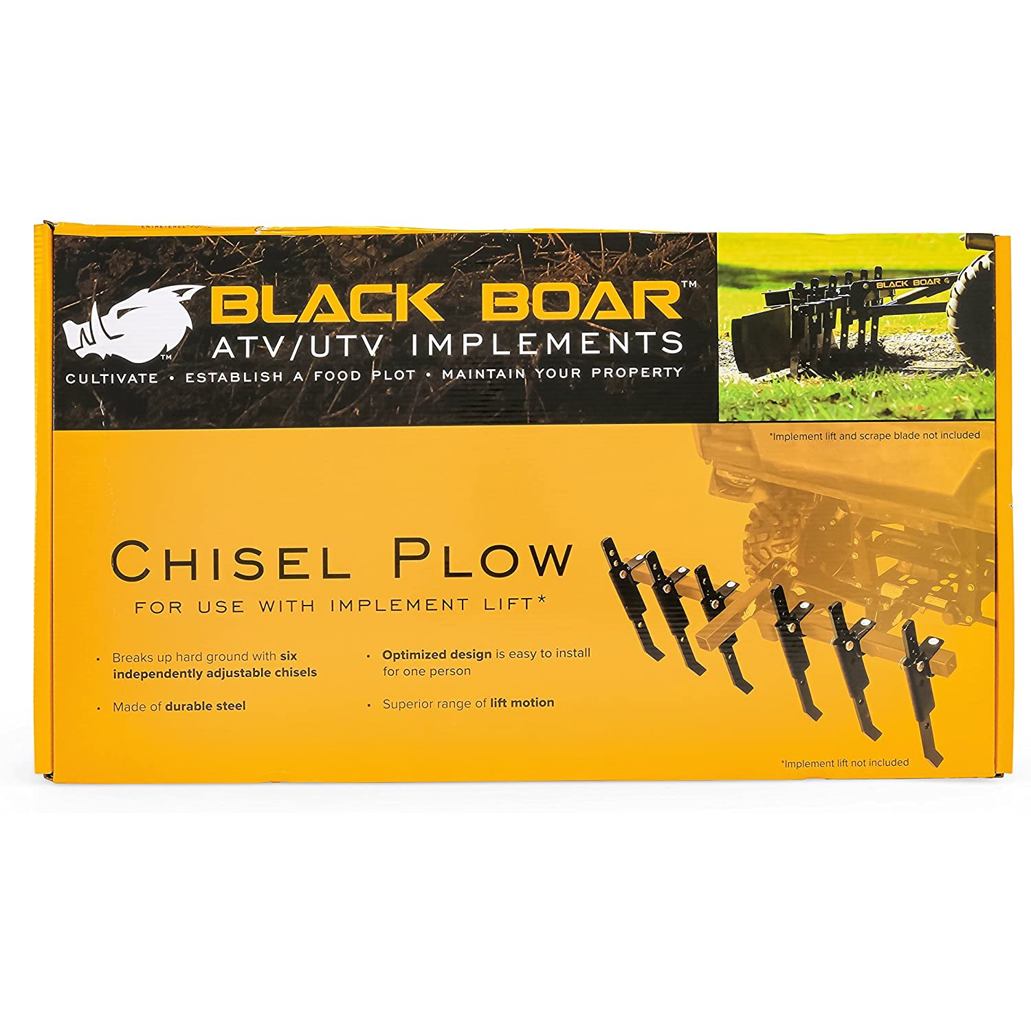 Camco 66003 Black Boar ATV/UTV Implement Outside Vehicle Landscape Chisel Plow