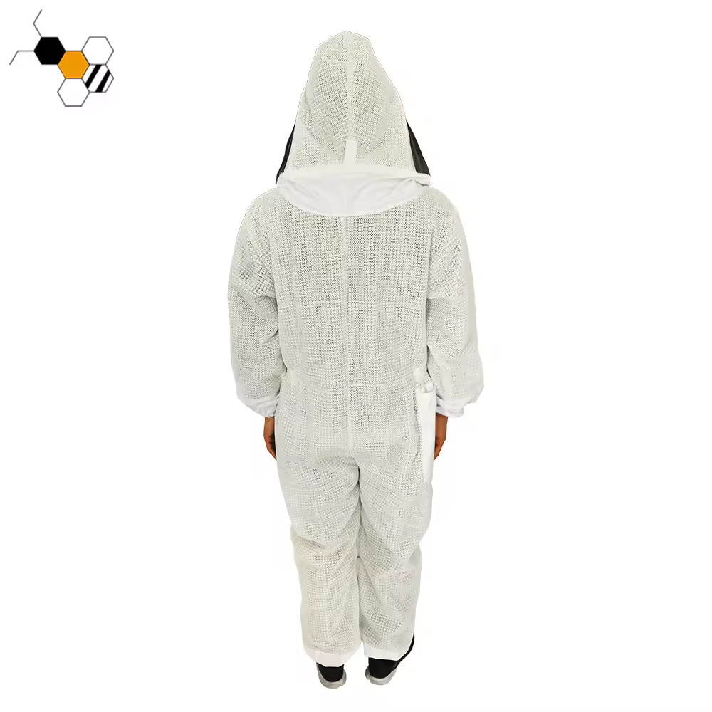 3 Layer Ultra Ventilated bee beekeeping Suit Astronaut Veil w/ Goat Skin Gloves