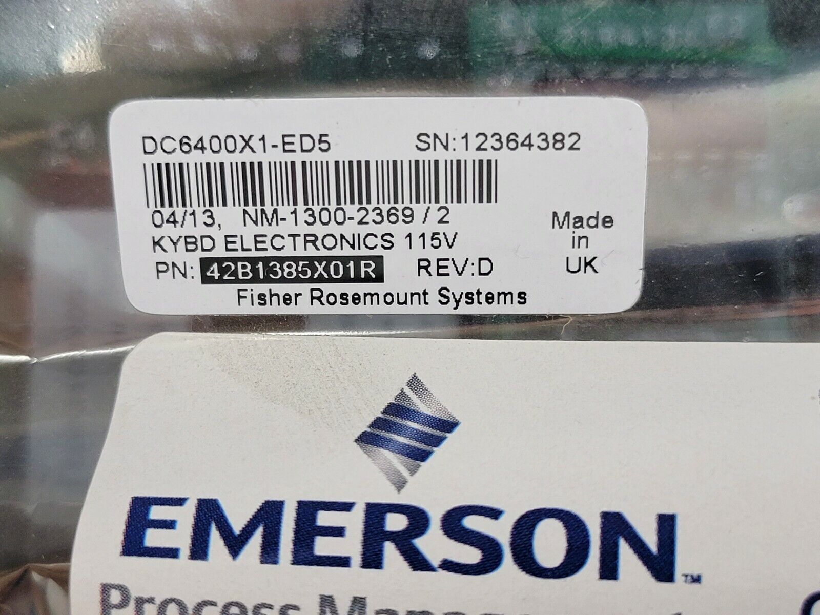 FISHER DC6400X1-ED5 CONTROL BOARD KEYBOARD ASSEMBLY – EMERSON Certified rebuil