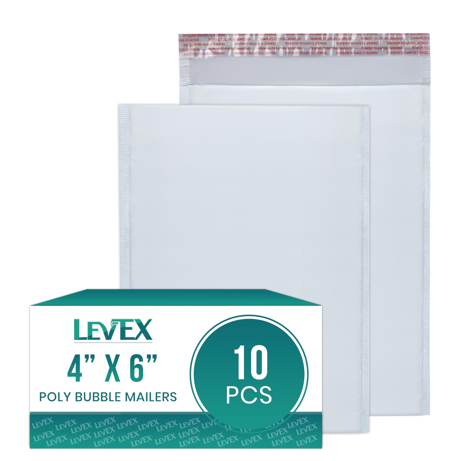 Levex – #0000 4″ x 6″ [10 Pack] Poly Bubble Mailers, Padded Envelope Mailers,…