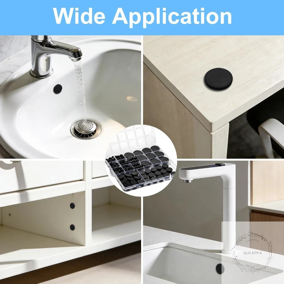 125Pcs Rubber Plugs for Round Holes, Durable and Long Service Life, 8 Sizes Hole