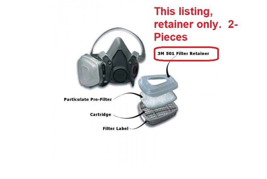 1 PAIR (2-Pcs) 3M 501 FILTER RETAINER FOR 5N11 and 5P71/07194 for 5000/6000 Resp
