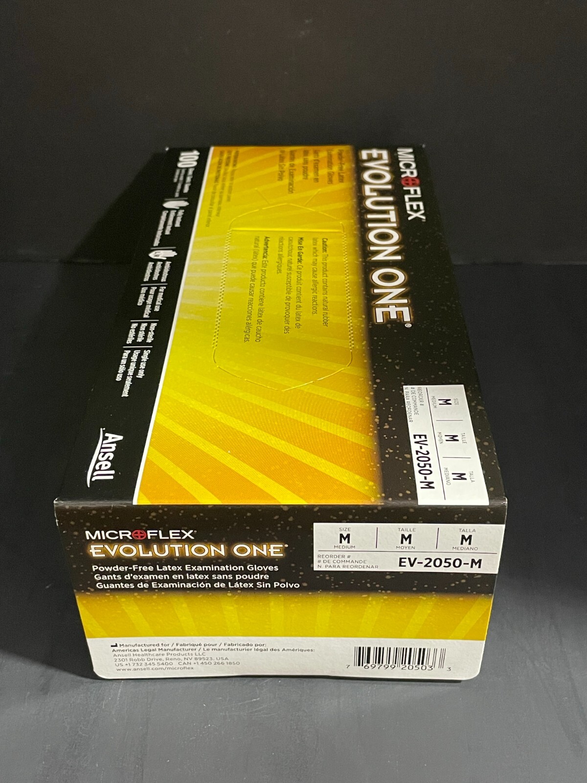 Ansell Latex Gloves Medium Microflex 10 Boxes with 100 Gloves Each