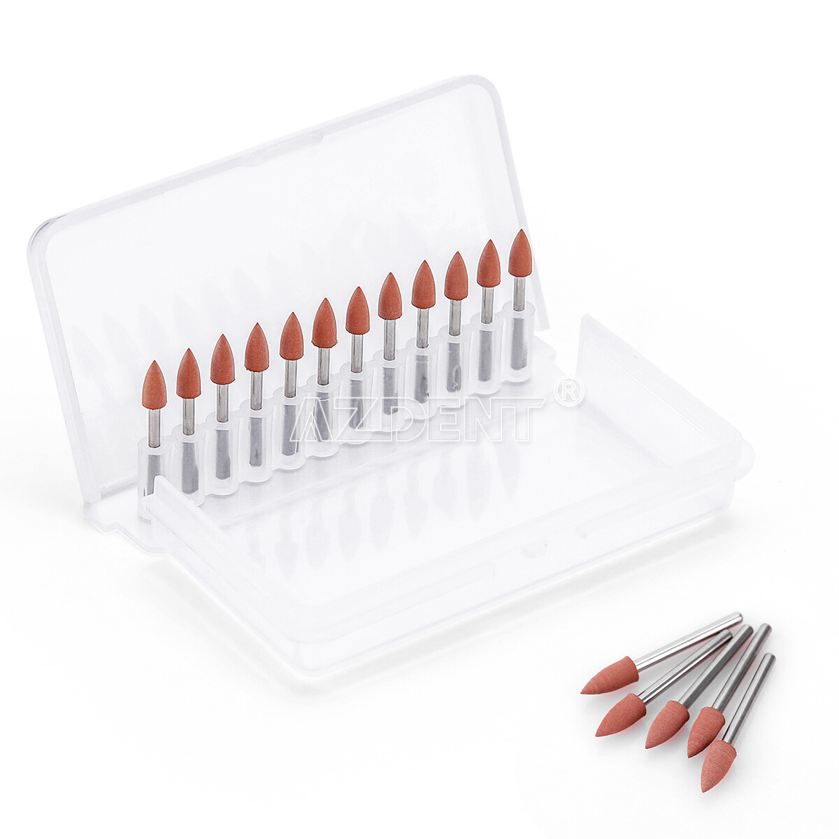 Dental Brownie Polishers Friction Grip FG Burs Mini Points 1.6mm AZDENT 12pc/Bo