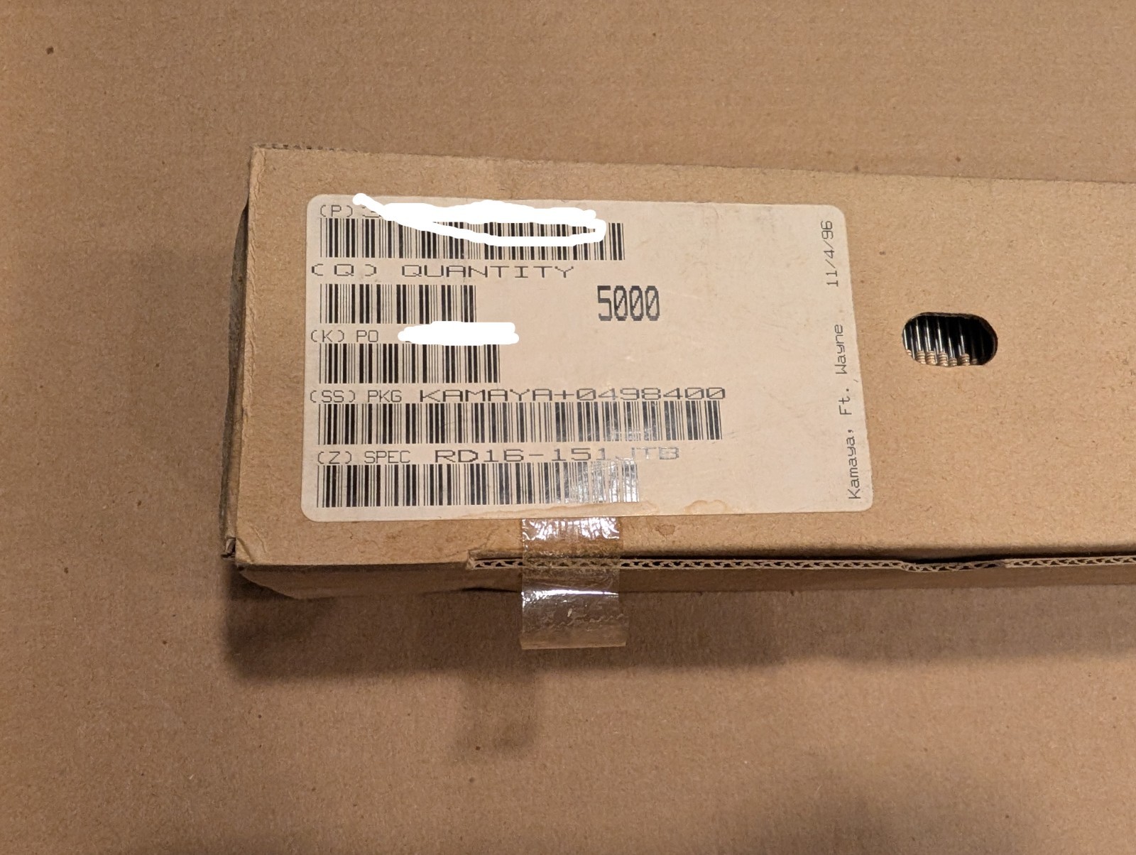 5000 PCS (a box) 1/6W Metal Film Resistor ±5% 150Ω Kamaya Genuine RD16-151JTB