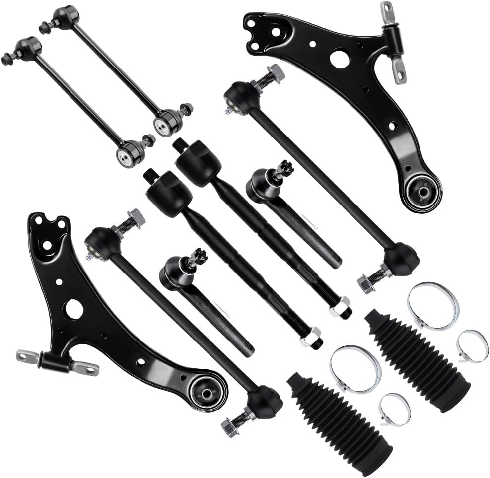 12Pcs Front Suspension Kit Lower Control Arm Fit 2004-2007 for Toyota for Highla