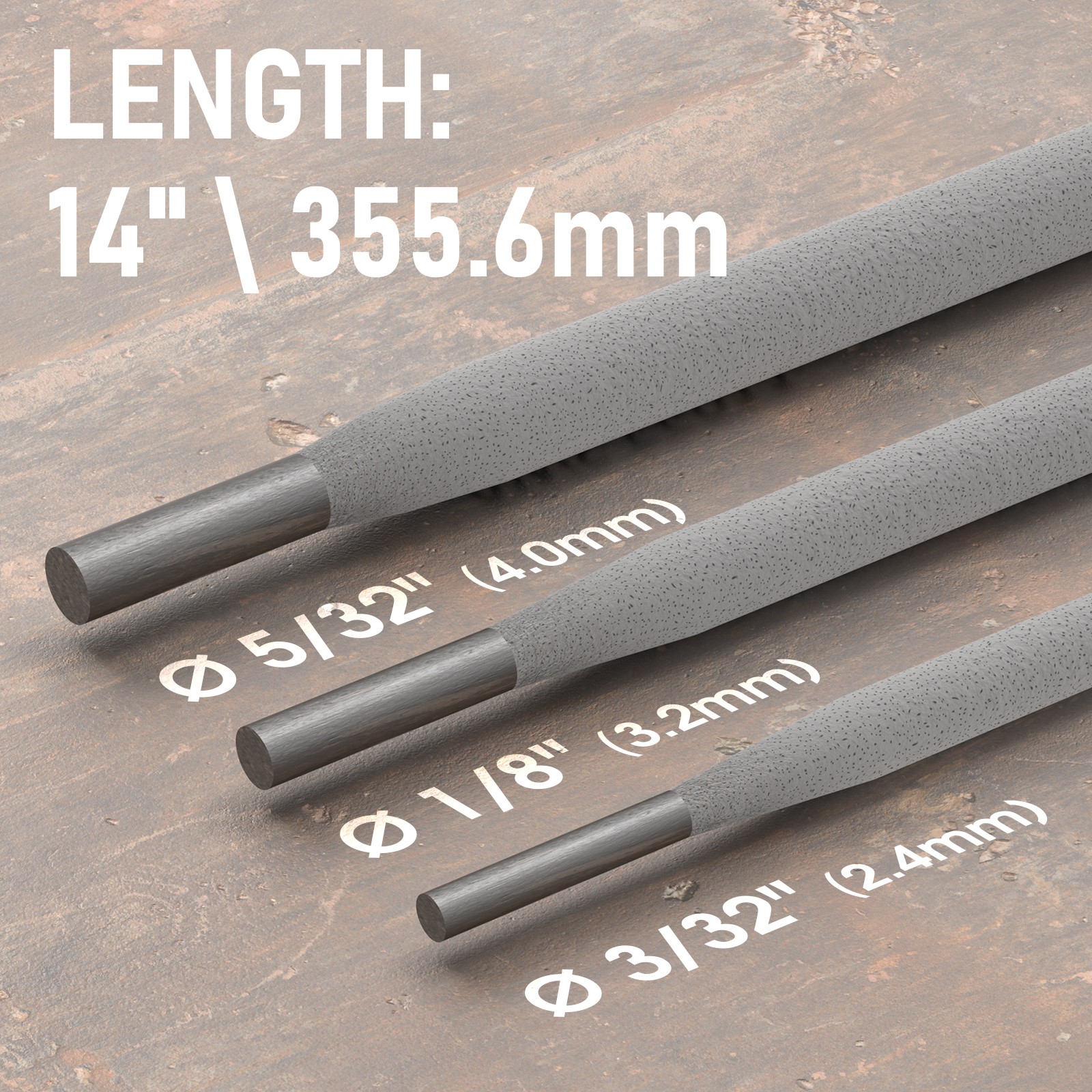 YESWELDER E6013 3/32”, 1/8”, 5/32” Welding Rod Carbon Steel Stick Electrodes