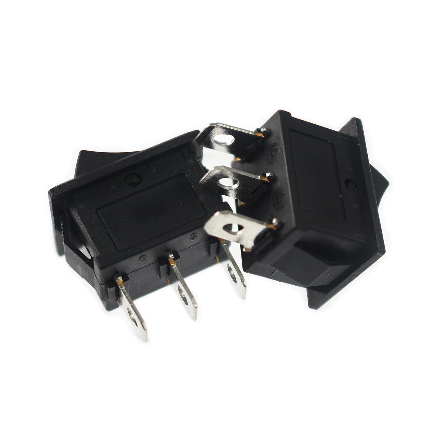 Black Rocker Switch ON-OFF-ON 6 Pin 21X15mm DPDT 6A/250VAC 10A/125VAC 2/5/10 Pc